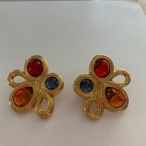 Givenchy vintage clip-on statement earrings